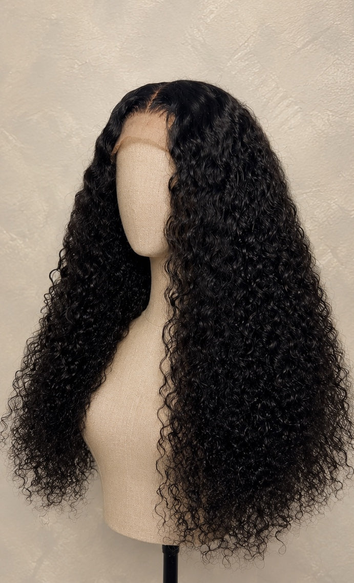 Custom Natural Curly 5x5 Closure Wig
