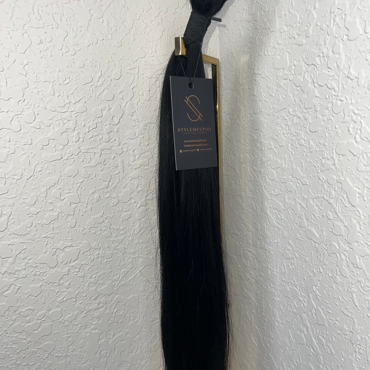 Kashmir Black Straight Hand Tied Wefts