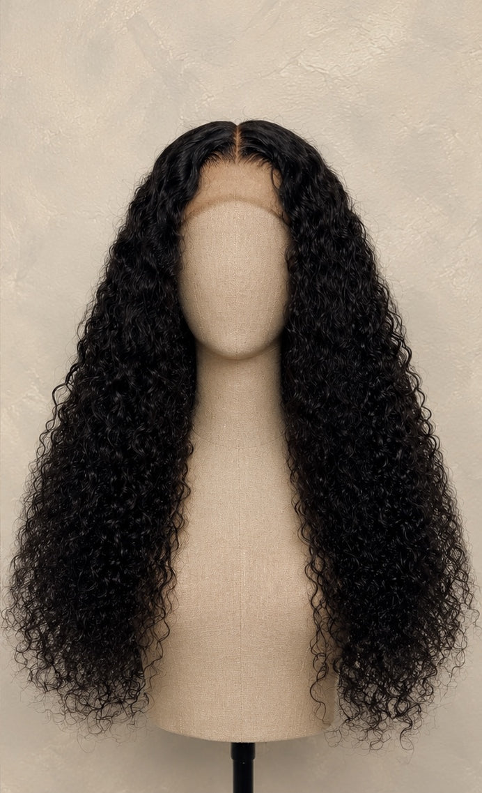 Custom Natural Curly 5x5 Closure Wig