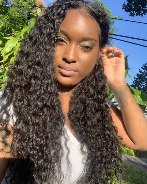 24” Custom Middle Part Deep Wave Full Lace Wig