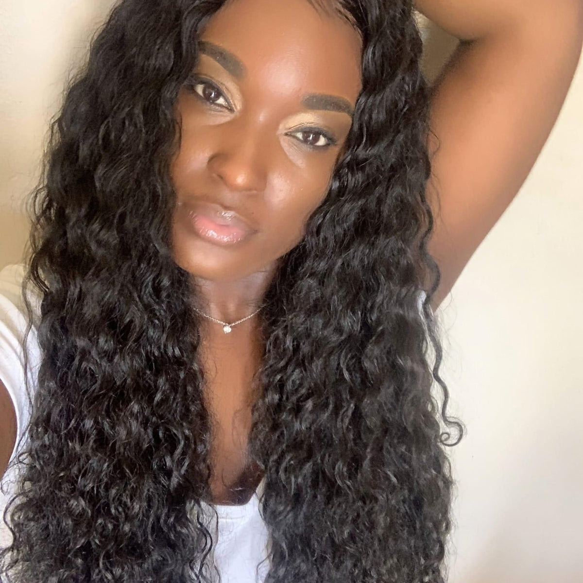 24” Custom Middle Part Deep Wave Full Lace Wig